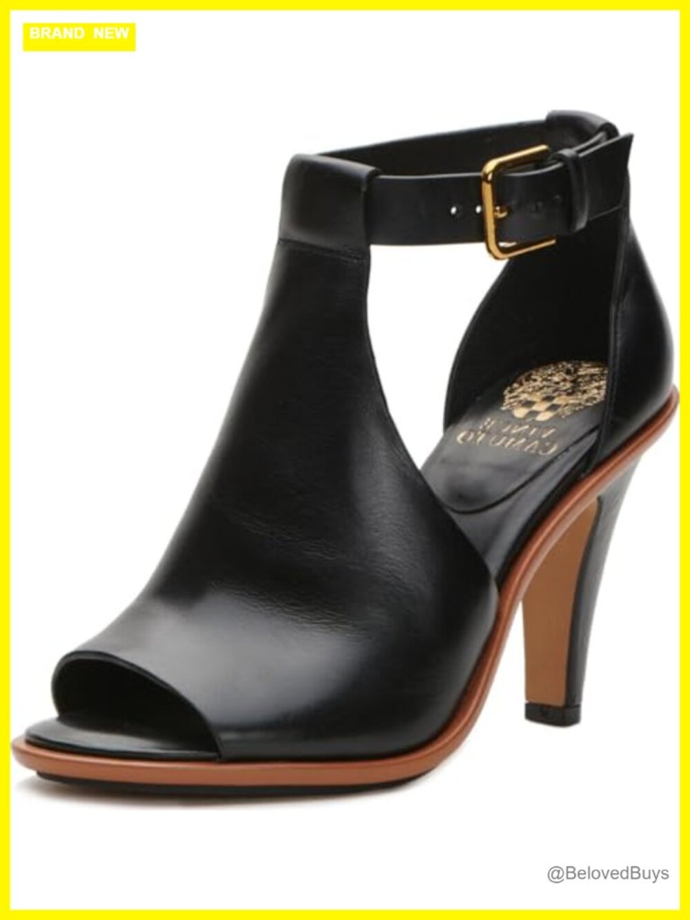 Frasper Buckle High Heel Bootie Leather Ankle Bootie Formal Wear